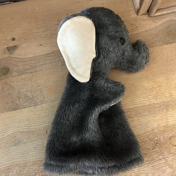Vintage Omega Puppet Shop Elephant 1984 Gray 12” Tall Teacher Therapist - Picture 5 of 8
